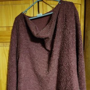 Beautiful purple scoop neckline sweater!